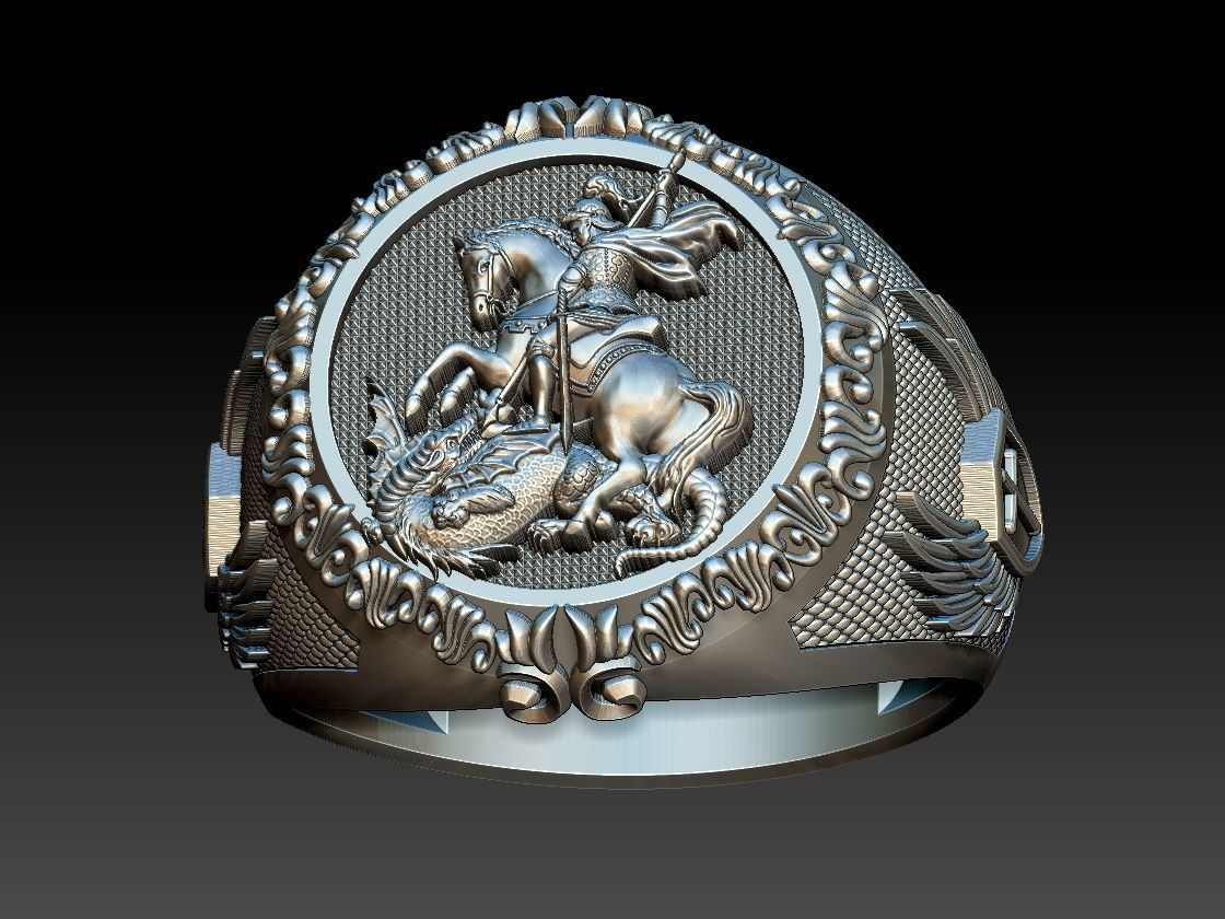 Saint George Ring - Sao Jorge 3D print model_15