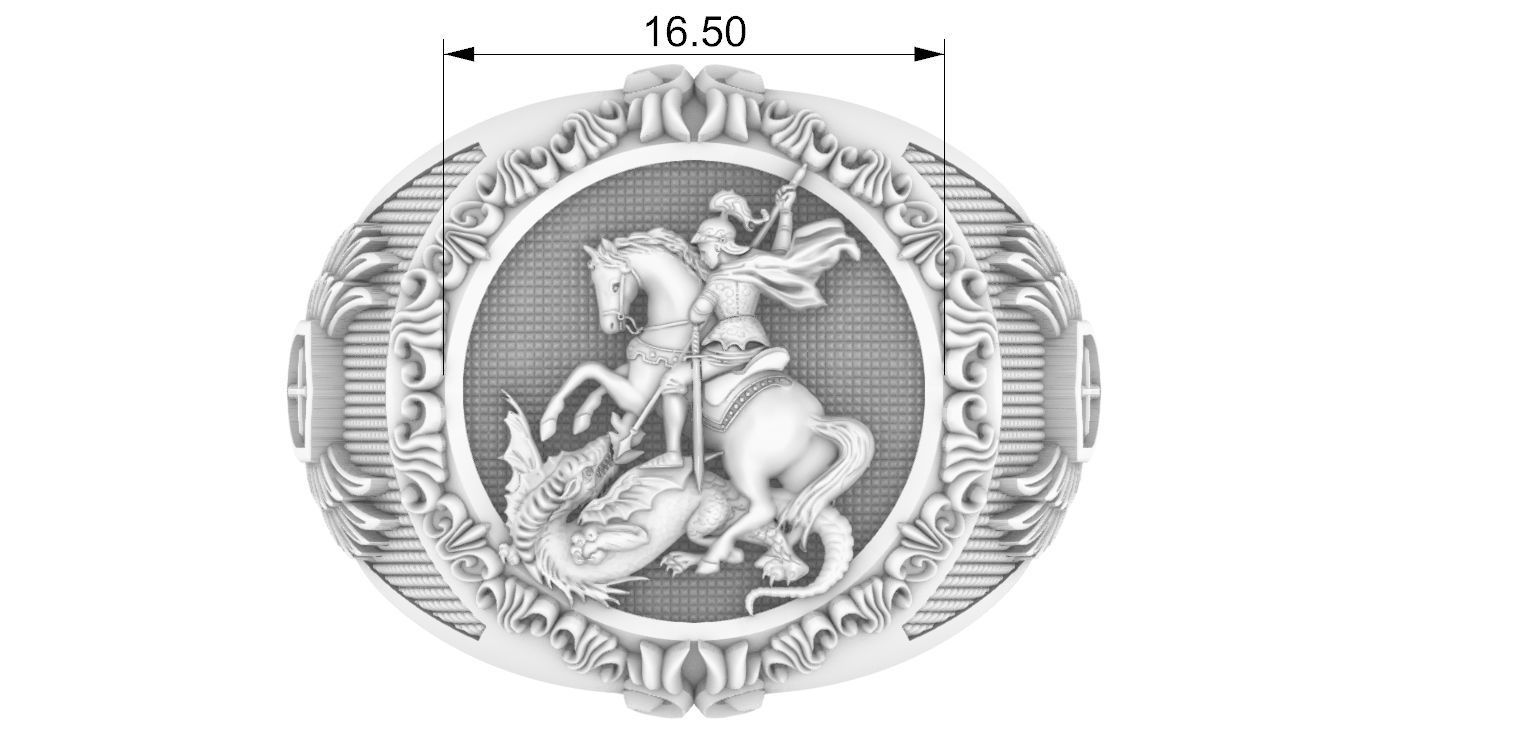 Saint George Ring - Sao Jorge 3D print model_8