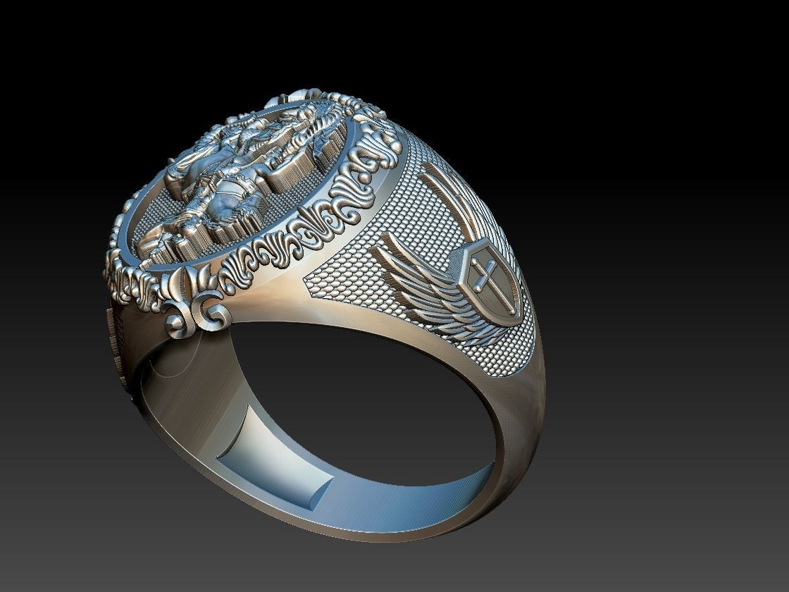 Saint George Ring - Sao Jorge 3D print model_9