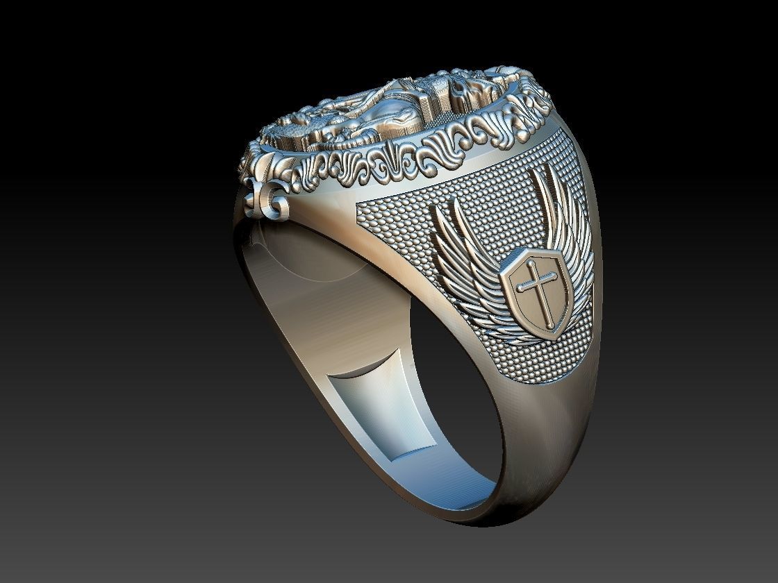 Saint George Ring - Sao Jorge 3D print model_4