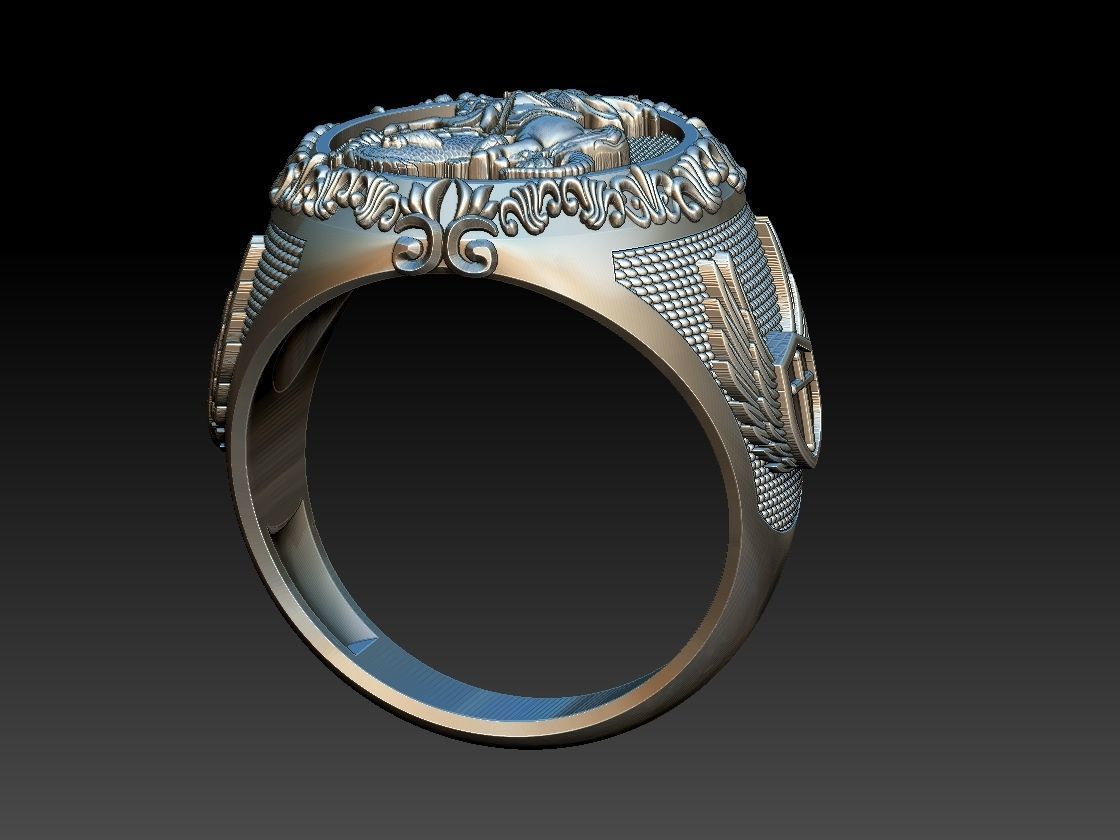 Saint George Ring - Sao Jorge 3D print model_3