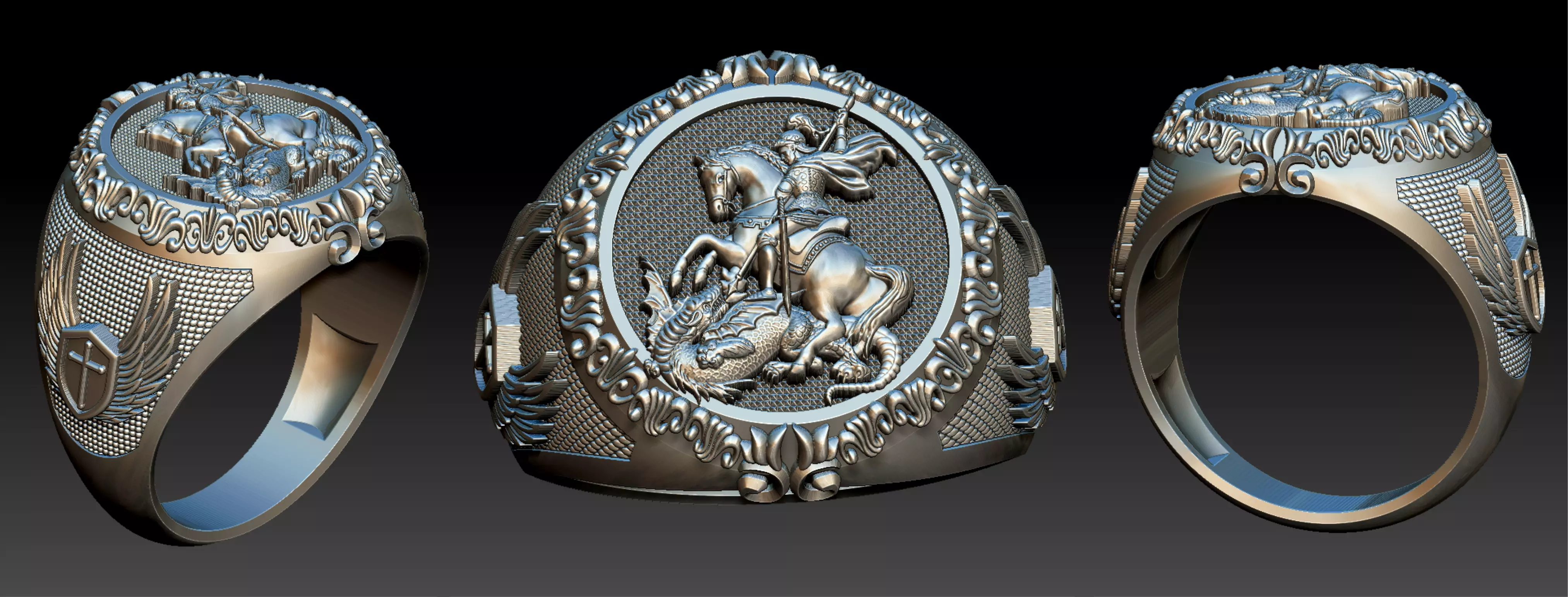 Saint George Ring - Sao Jorge 3D print model_0