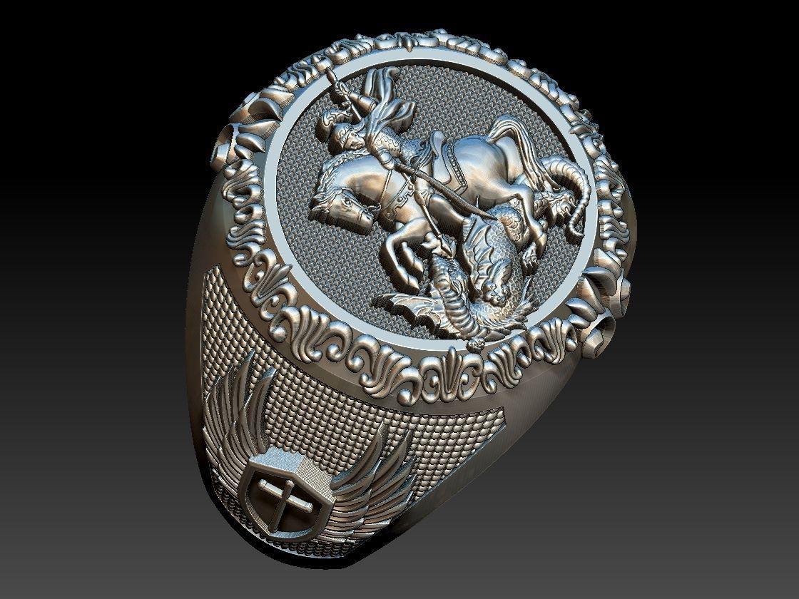 Saint George Ring - Sao Jorge 3D print model_20