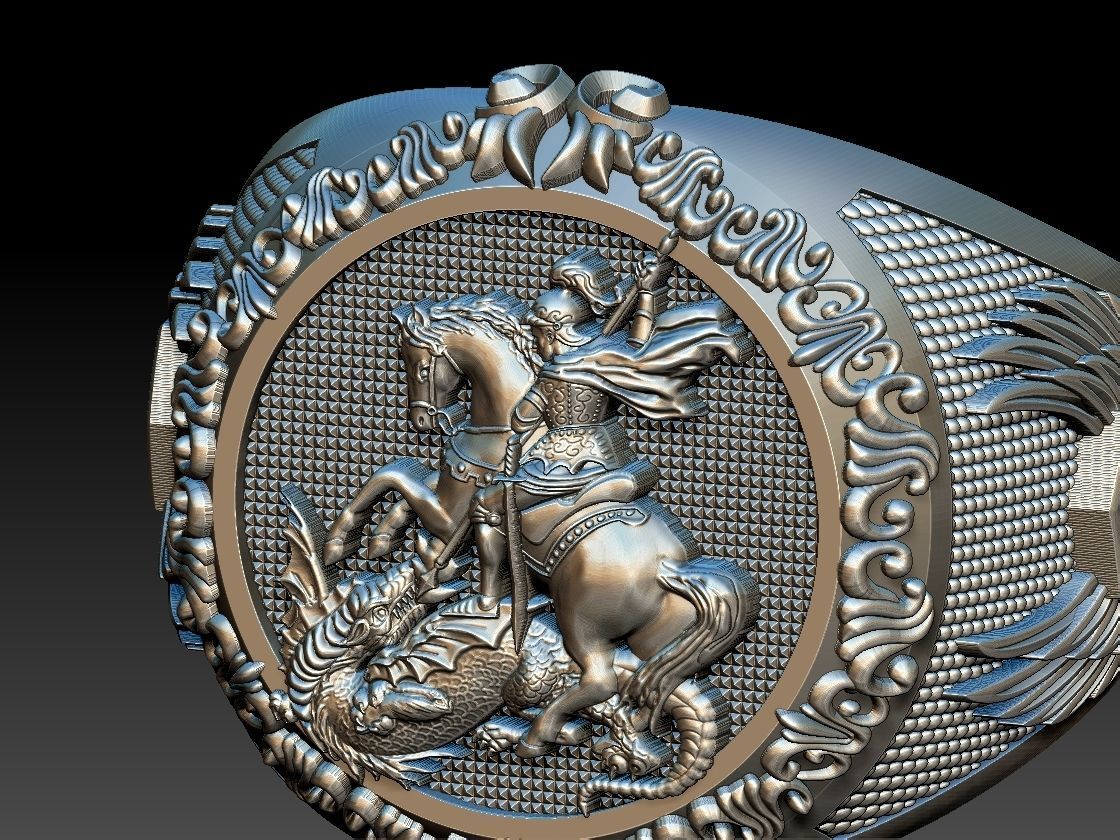 Saint George Ring - Sao Jorge 3D print model_14
