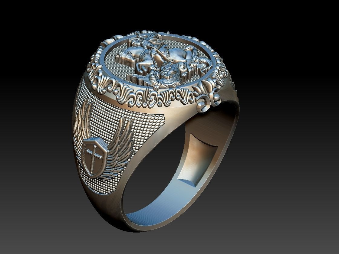 Saint George Ring - Sao Jorge 3D print model_2
