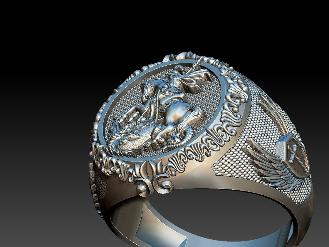 Saint George Ring - Sao Jorge 3D print model_16