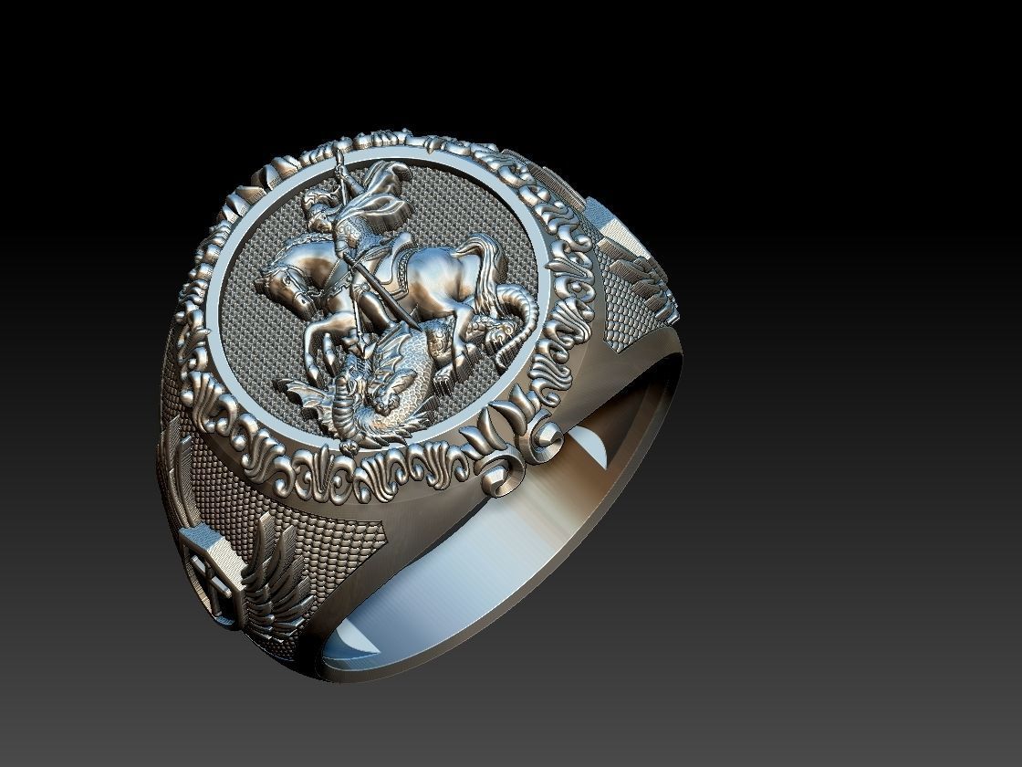 Saint George Ring - Sao Jorge 3D print model_11