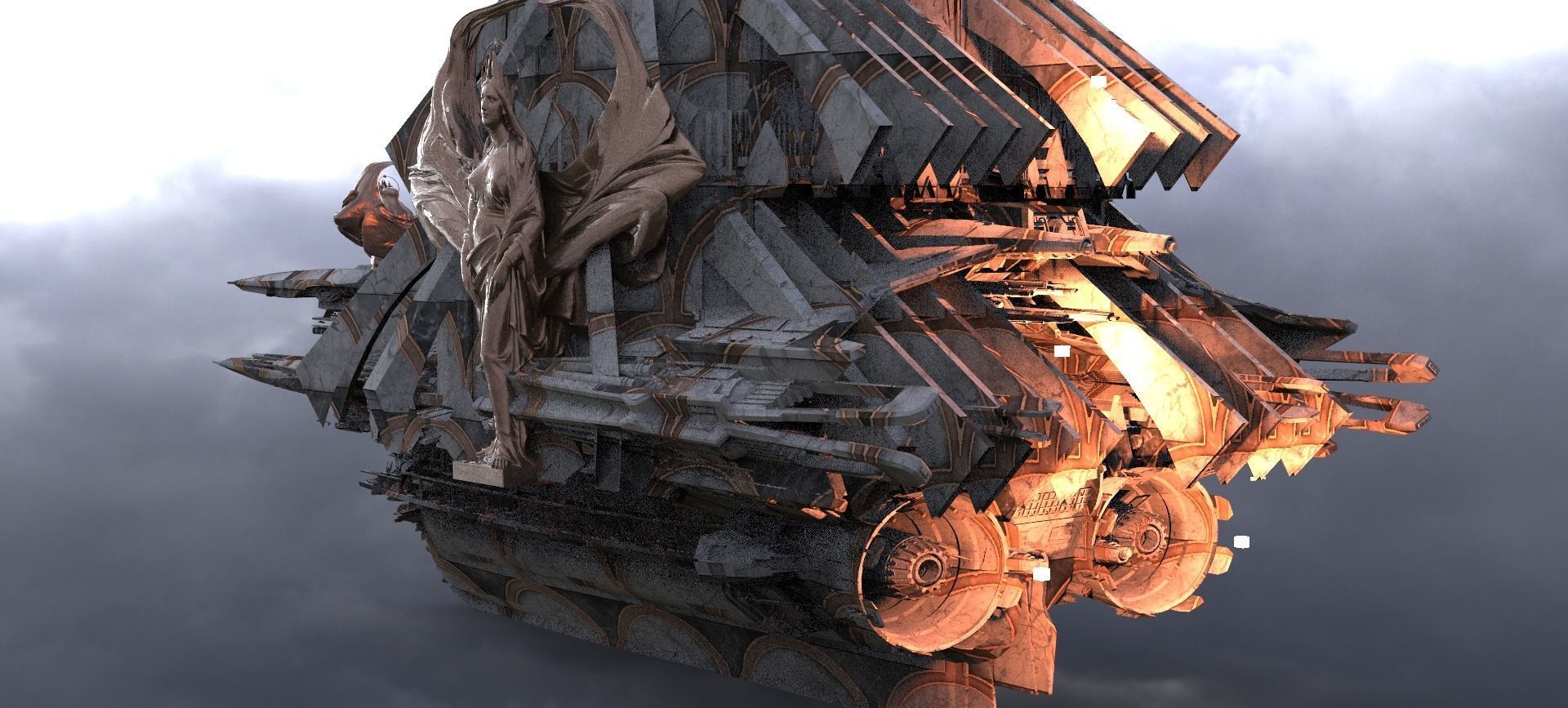 Dragon Knight fighter Airship 1  3D model_1