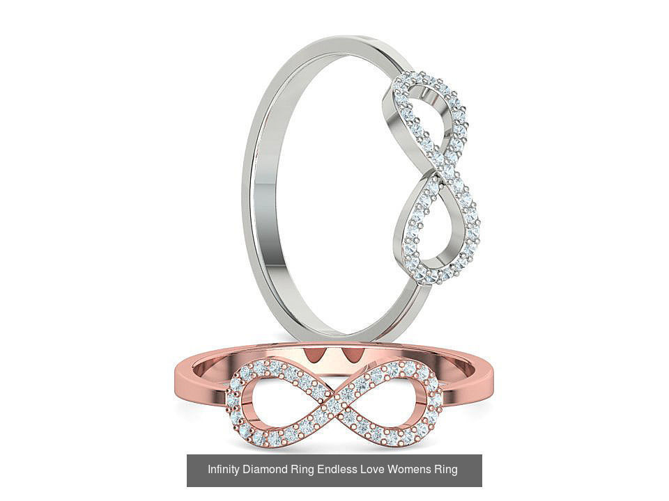 Infinity Jewelry Set Earrings and Ring 3dprint models 3D Model Collection_2