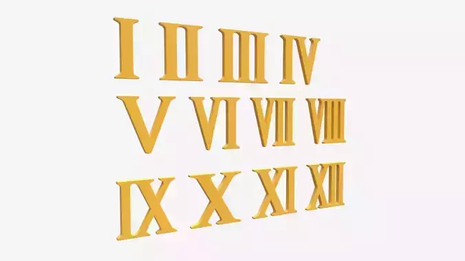 Roman numbers plastic