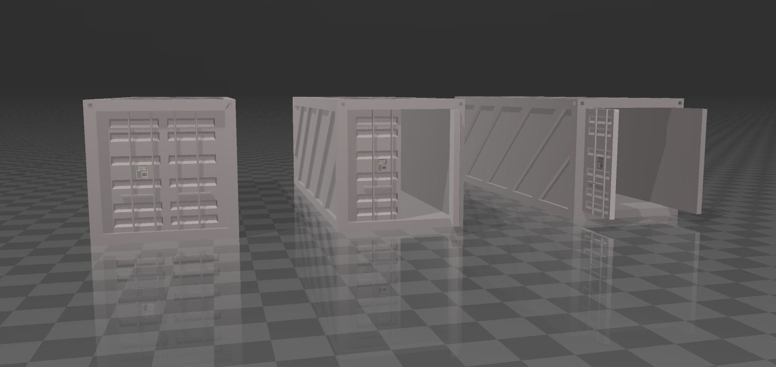 FUTURISTIC SHIPPING CONTAINER orCARGO 3D model_4