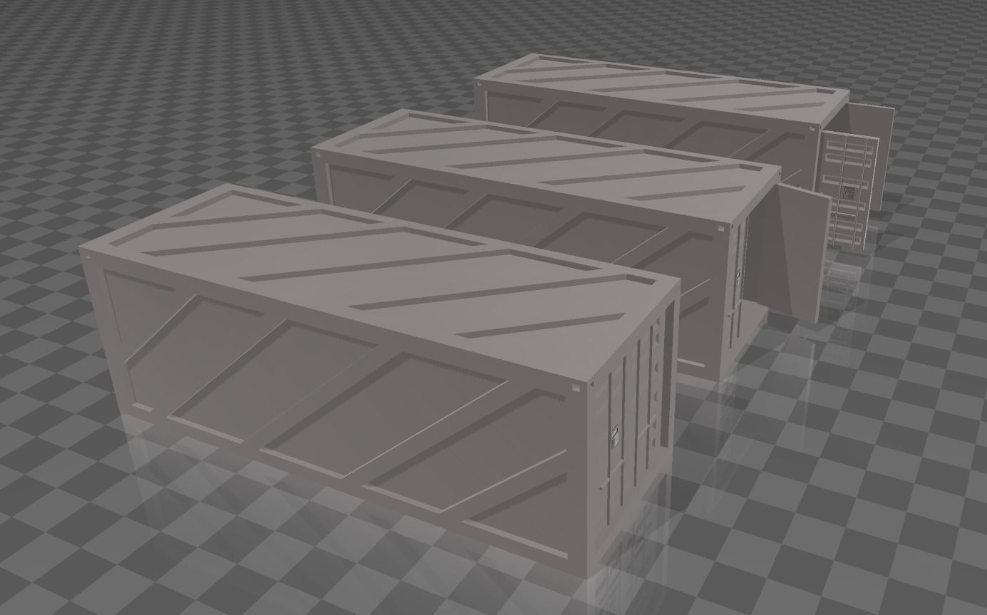 FUTURISTIC SHIPPING CONTAINER orCARGO 3D model_1