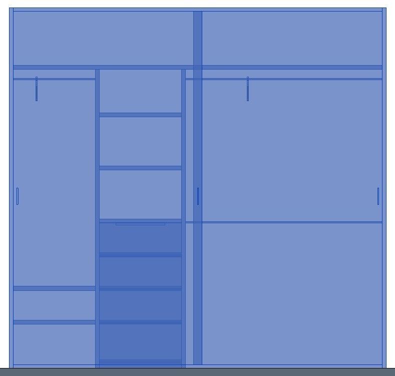 BASIC PARAMETRIC CLOSET 3D model_4