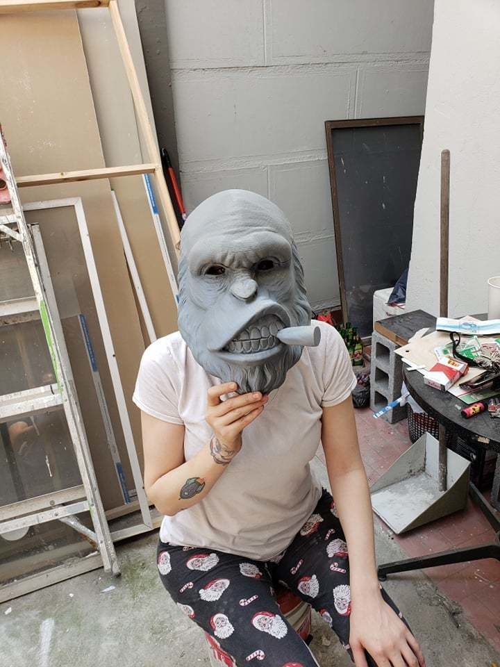 Ape Mask Helmet 3D Printable 3D print model_5