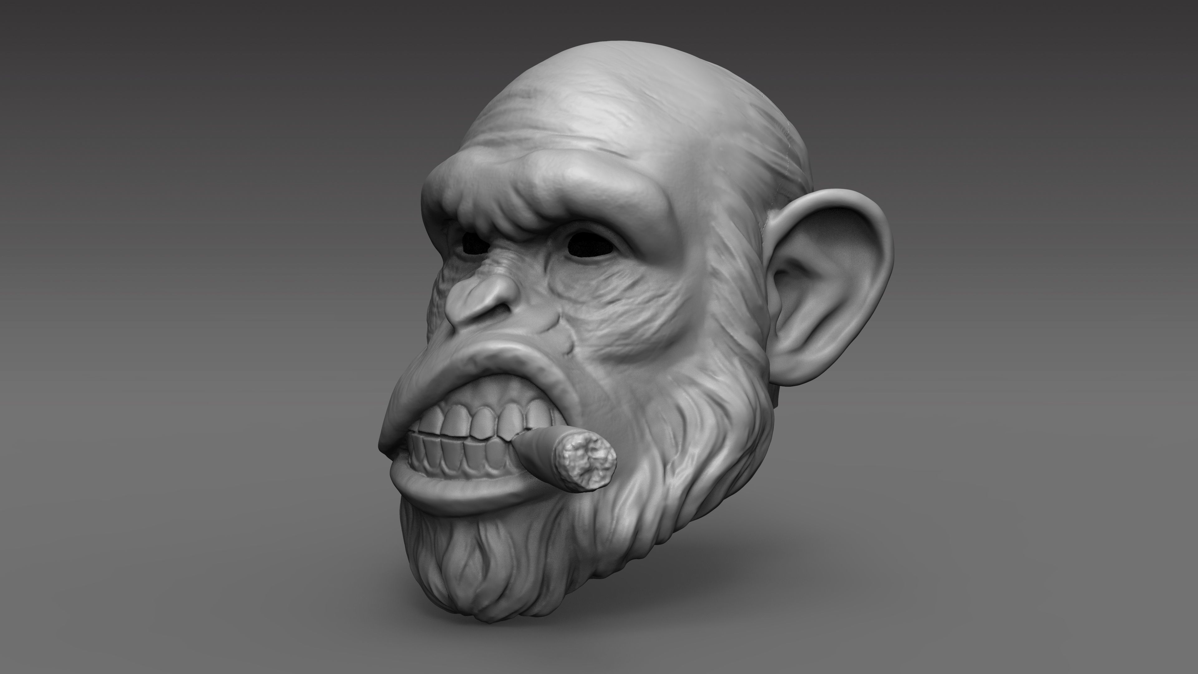 Ape Mask Helmet 3D Printable 3D print model_2