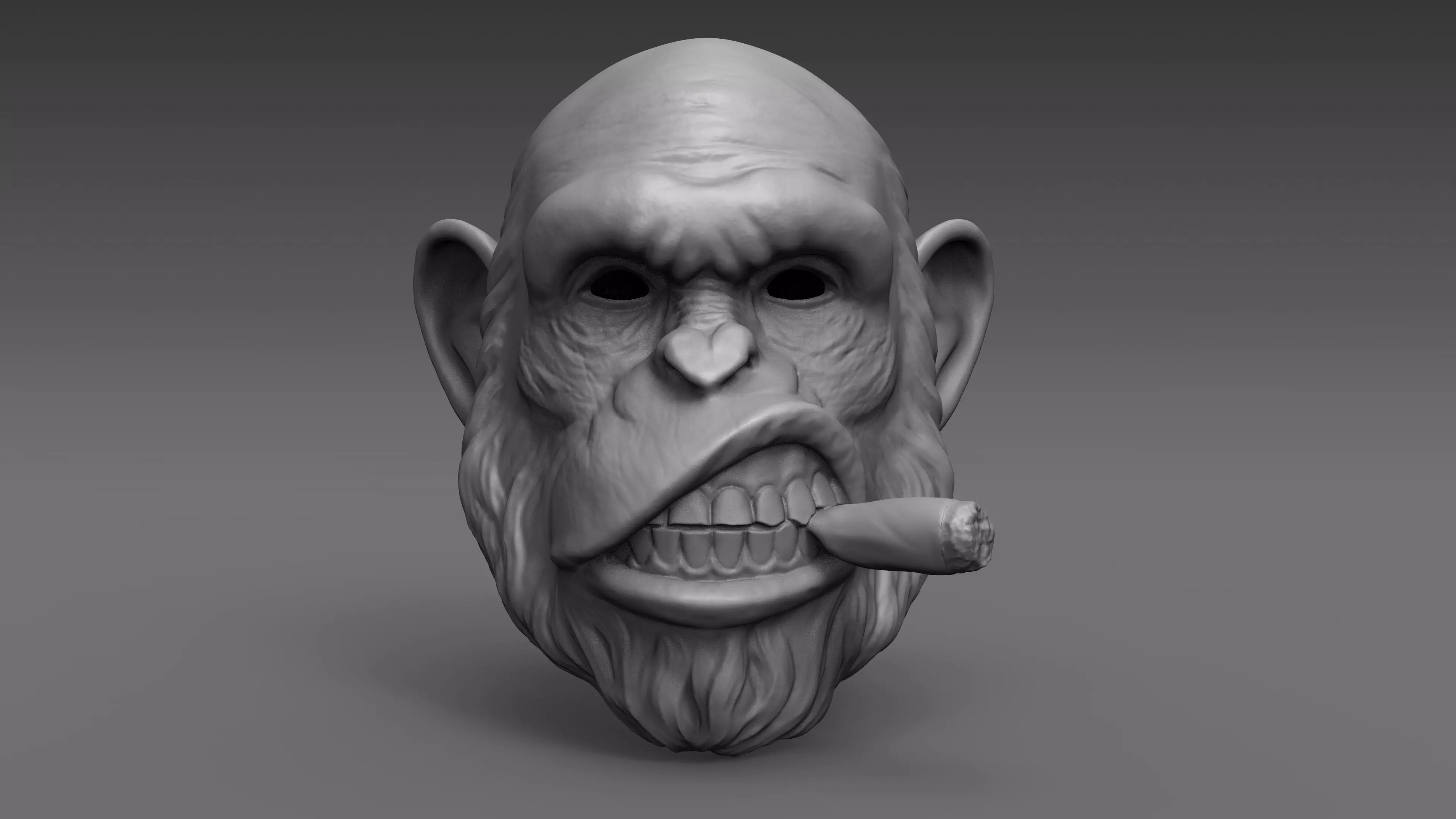 Ape Mask Helmet 3D Printable 3D print model_0