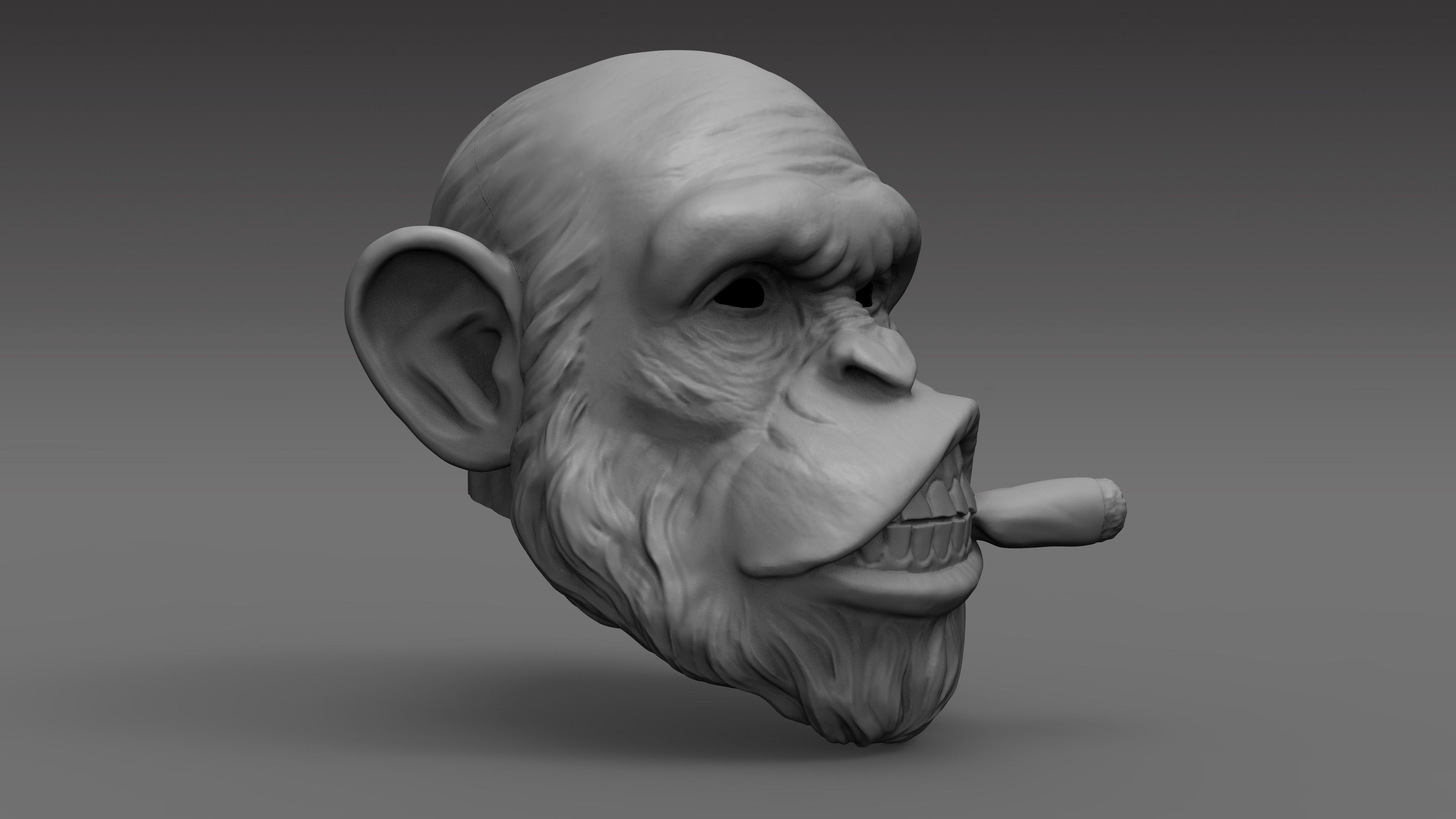 Ape Mask Helmet 3D Printable 3D print model_1
