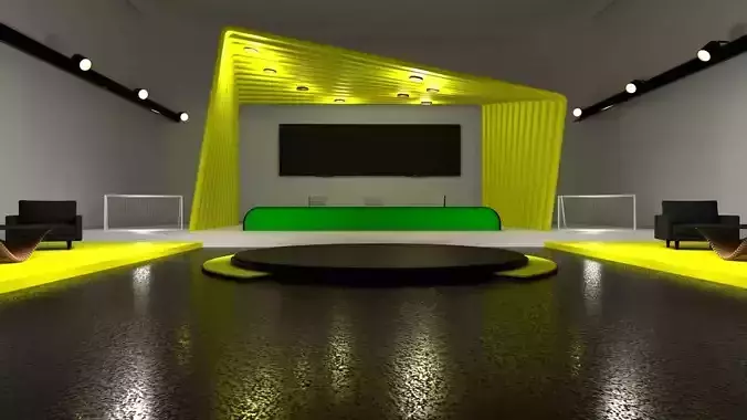 3D PROFESSIONAL TV BROADCAST STUDIO 