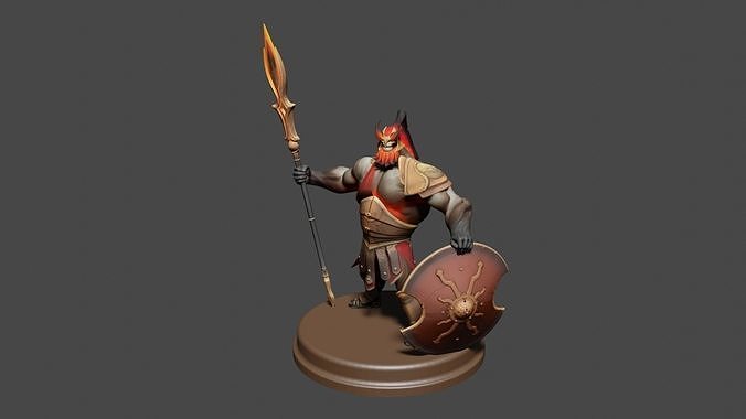 Mars Printable from Dota2 3D model Low-poly 3D model