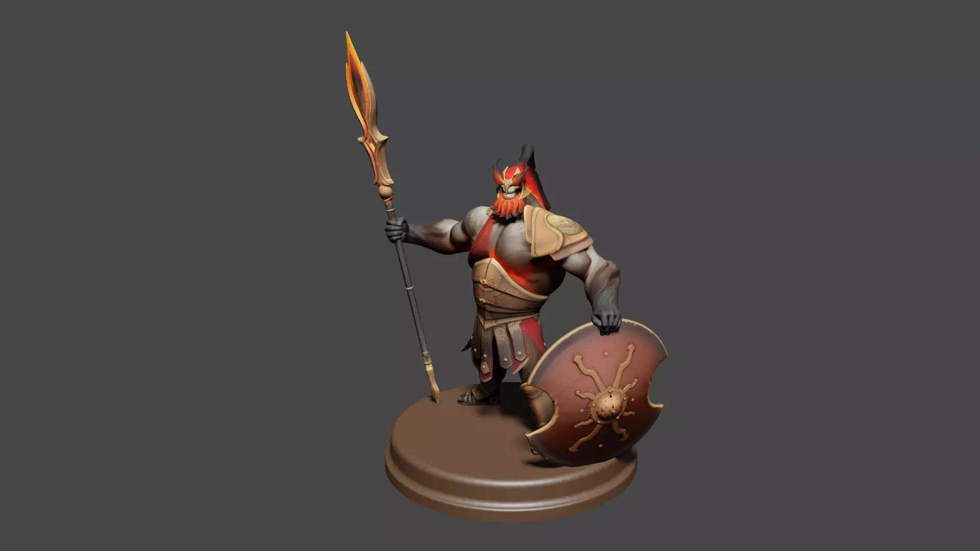 Mars Printable from Dota2 3D model Low-poly 3D model_0