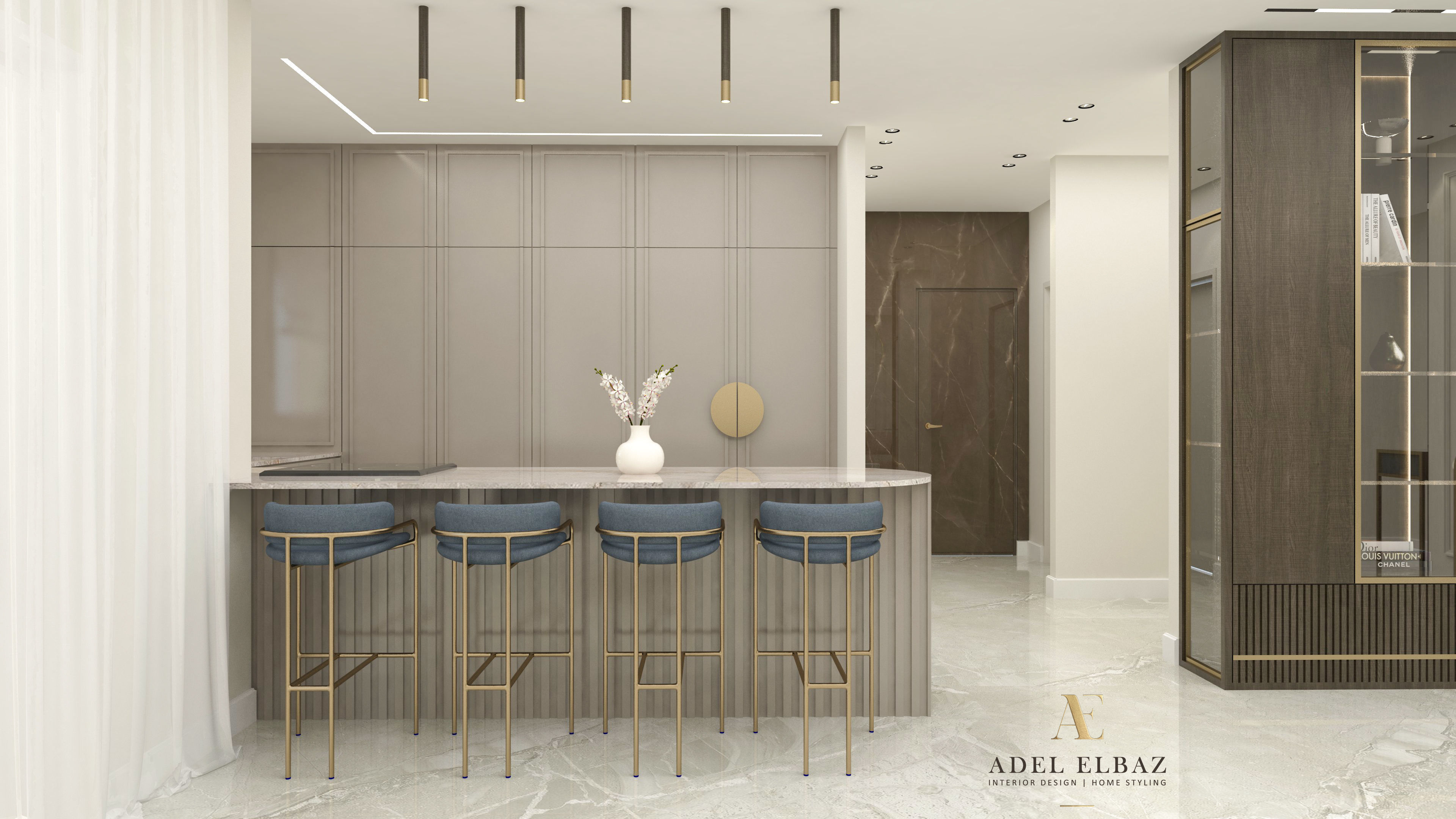 Modern European style house 3D model_1