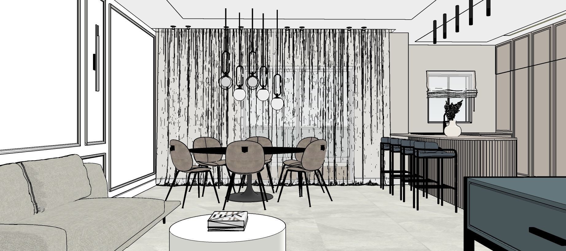 Modern European style house 3D model_4