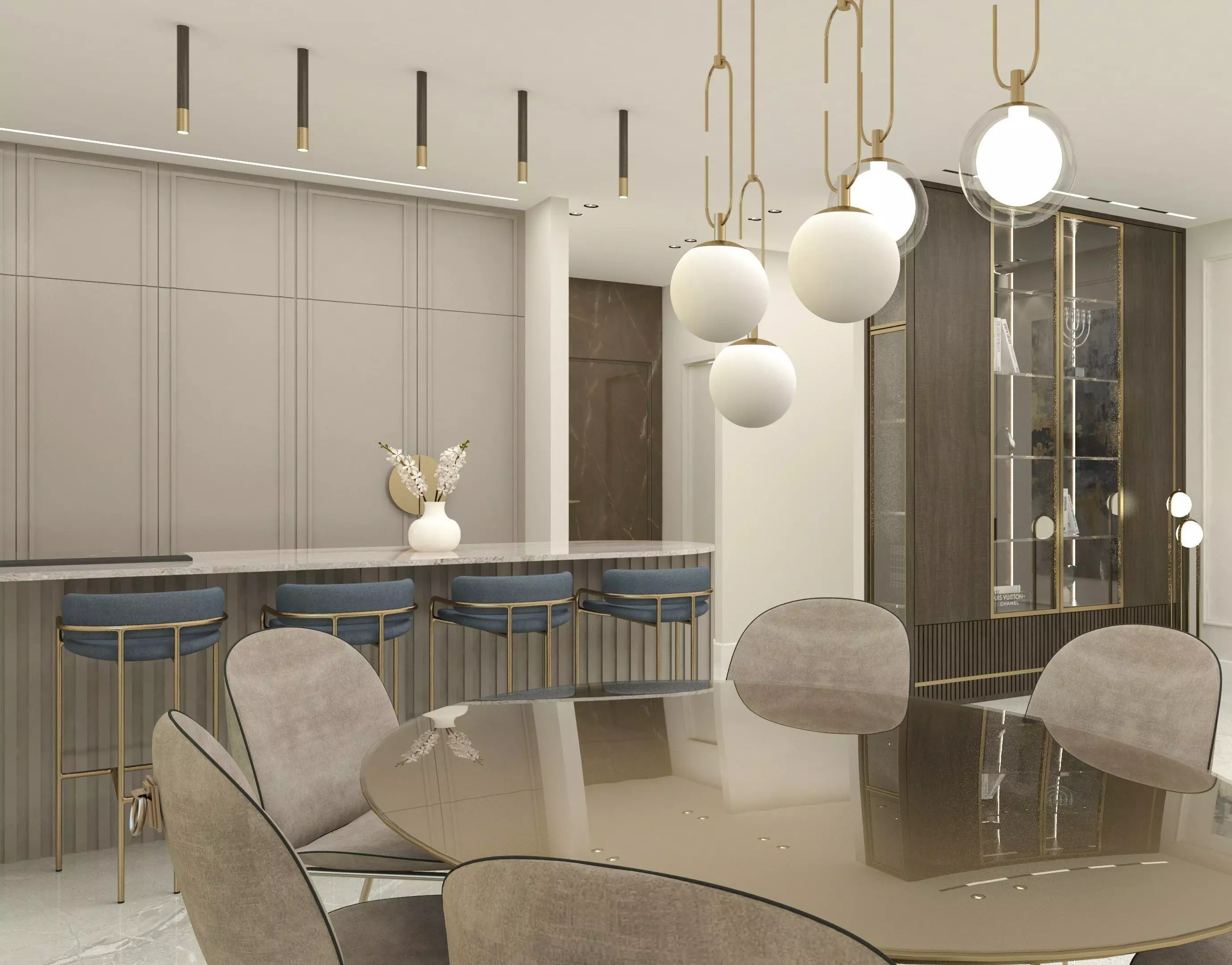 Modern European style house 3D model_0