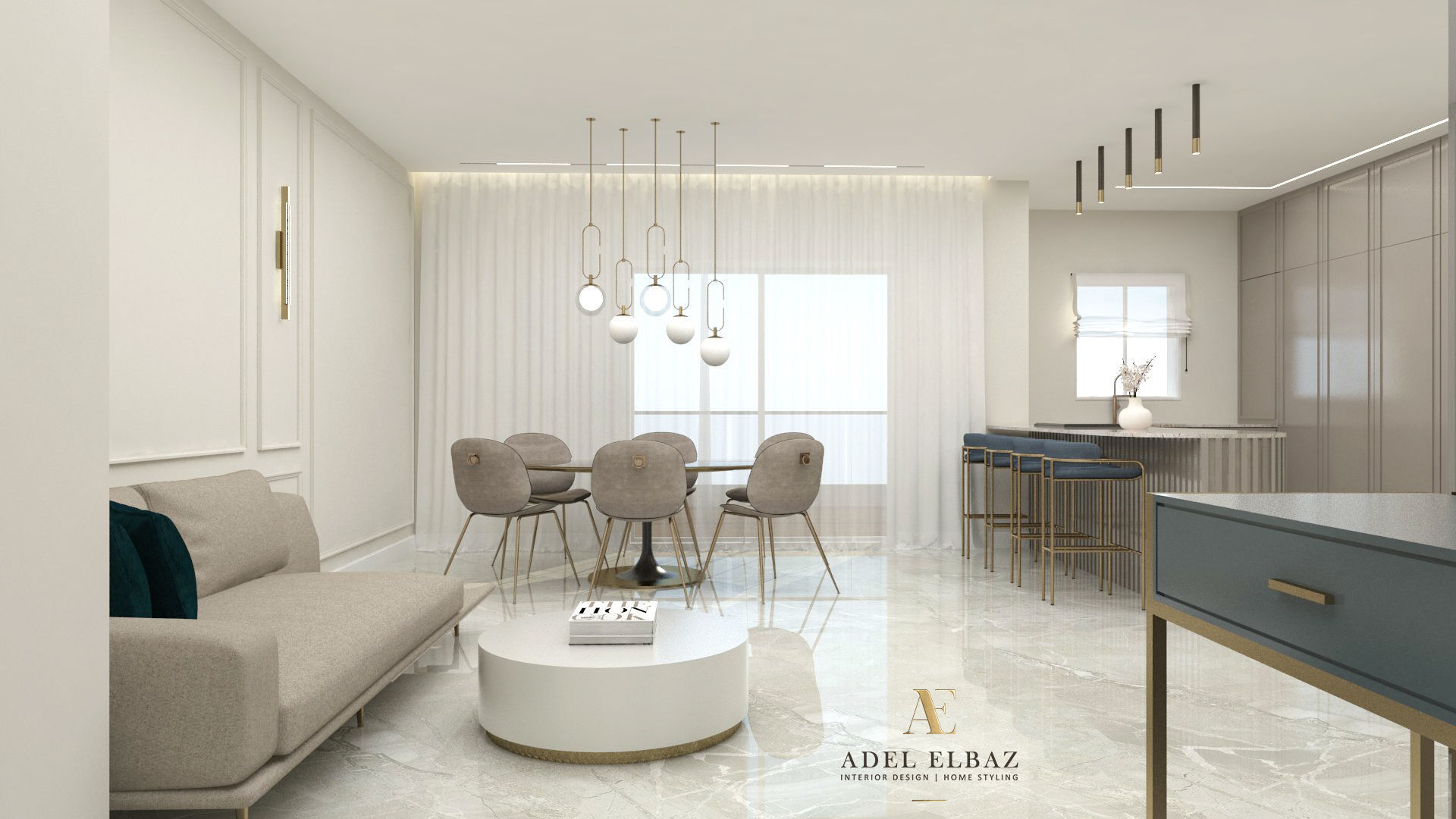 Modern European style house 3D model_2