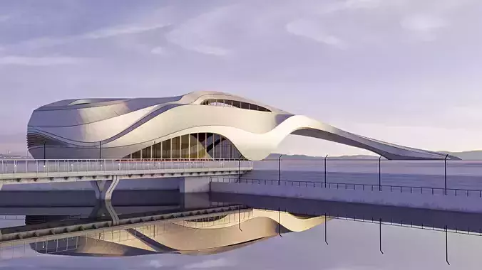 Futuristic building 47 3D model