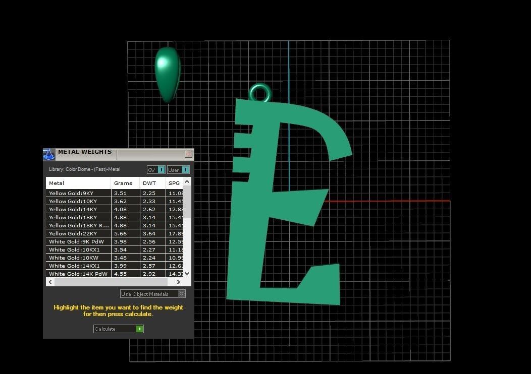 Model 877 Initial E Letter Pendant 3D print model_10