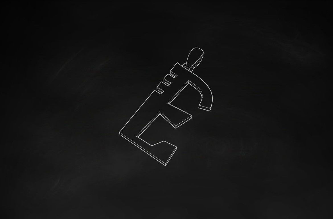 Model 877 Initial E Letter Pendant 3D print model_9