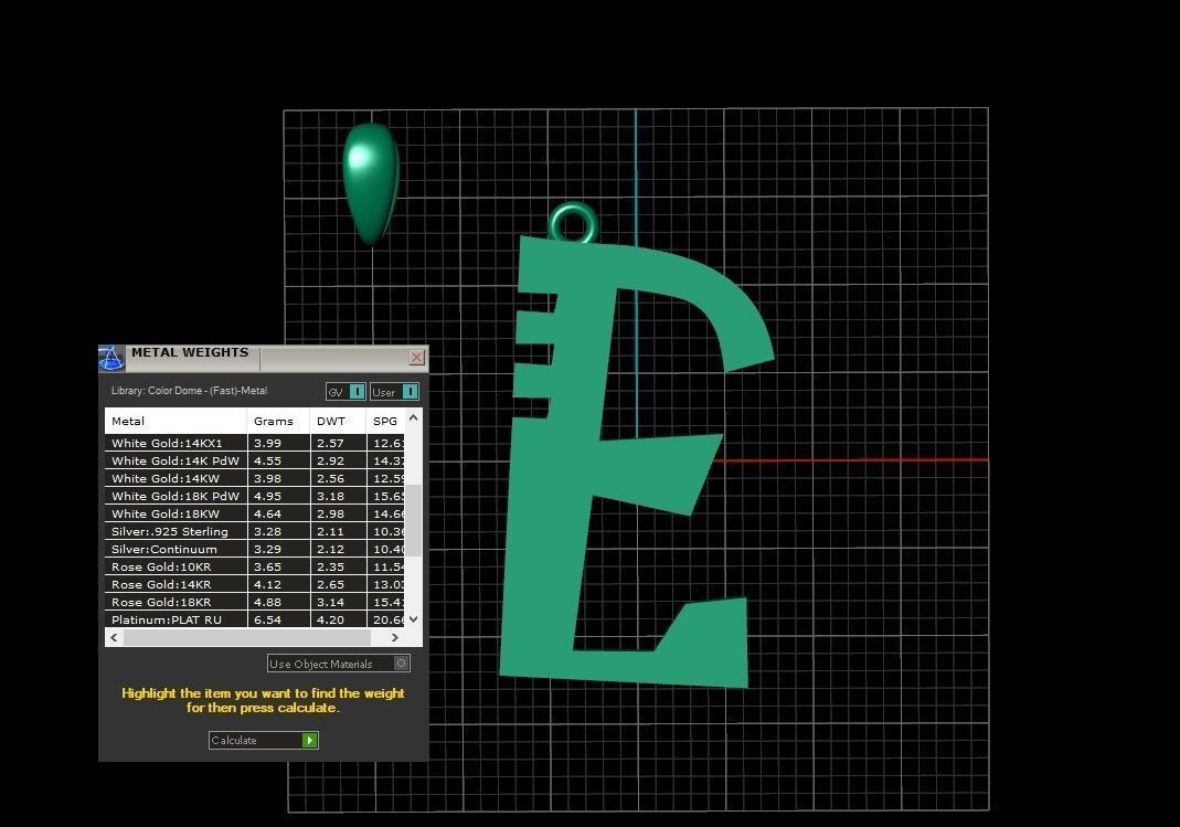 Model 877 Initial E Letter Pendant 3D print model_11