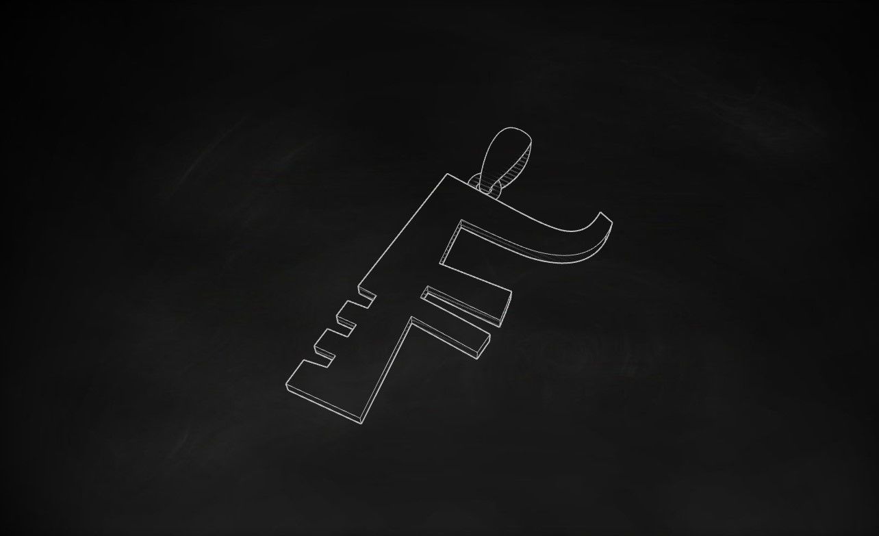 Model 878 Initial F Letter Pendant 3D print model_9