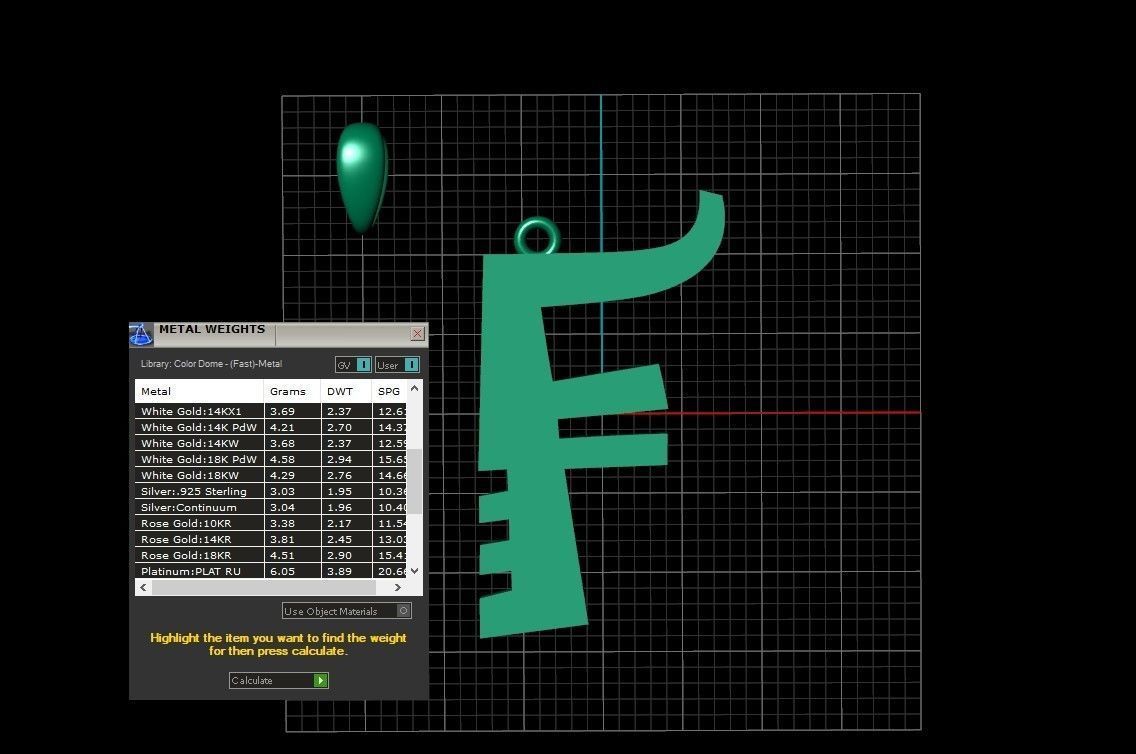 Model 878 Initial F Letter Pendant 3D print model_11