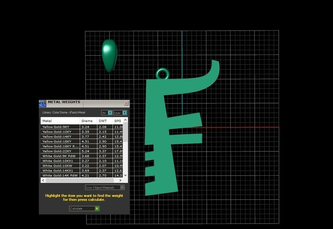 Model 878 Initial F Letter Pendant 3D print model_10