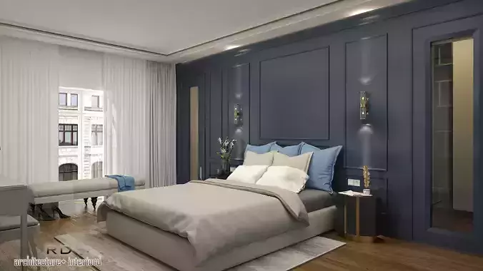 Prestigious and meticulous classic European style bedroom