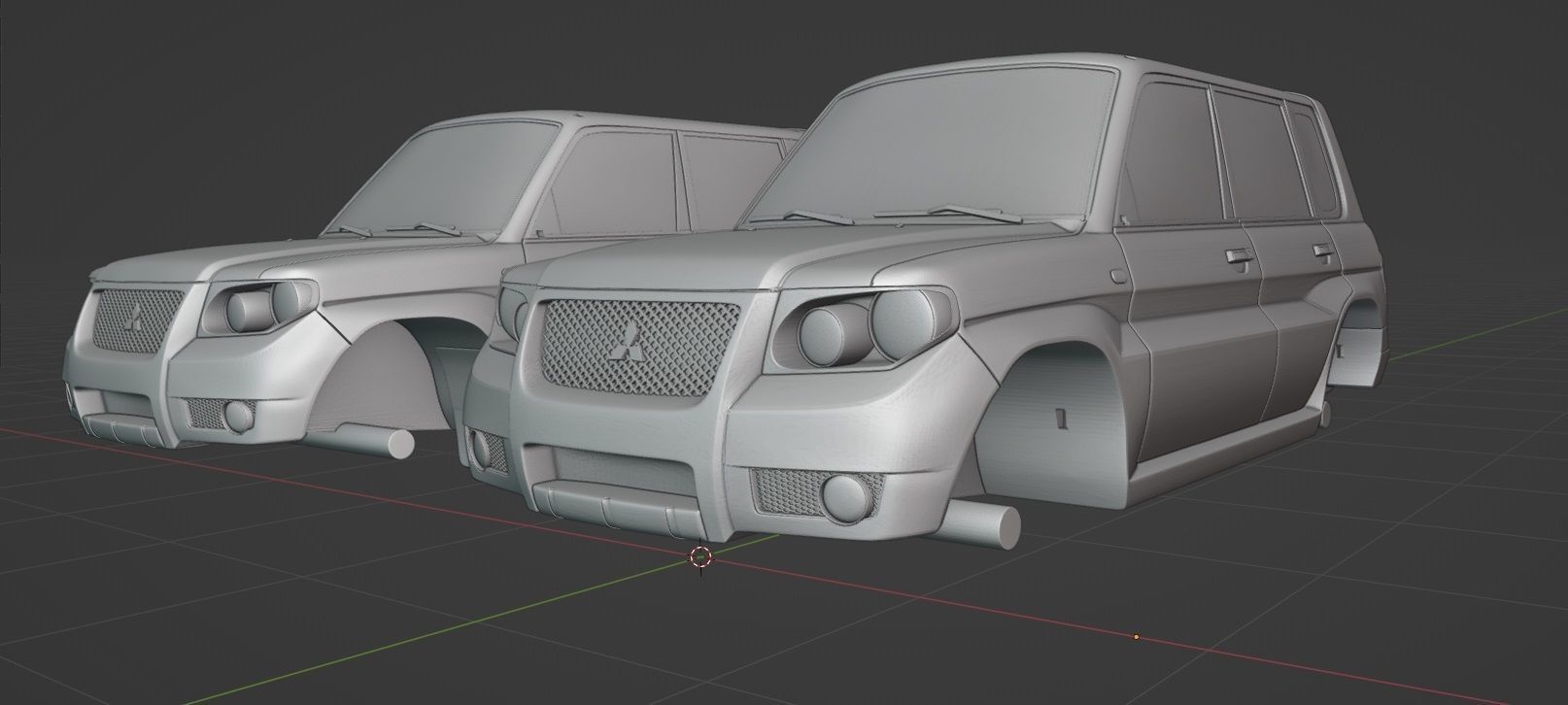2007 Mitsubishi Pajero TR4 3 versions stl 3D printing 3D print model_15