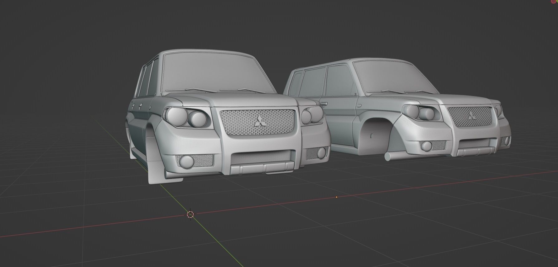 2007 Mitsubishi Pajero TR4 3 versions stl 3D printing 3D print model_17