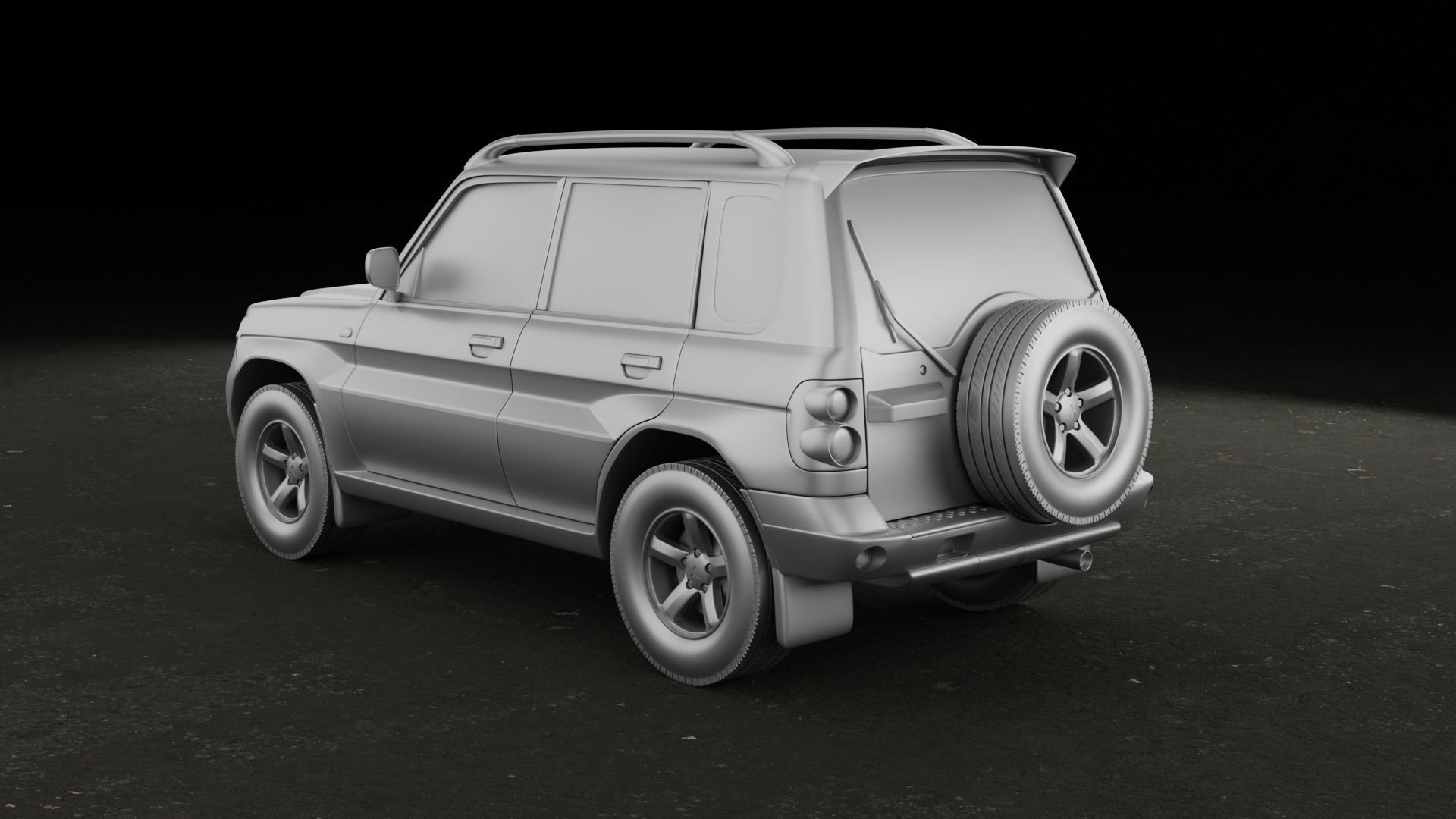 2007 Mitsubishi Pajero TR4 3 versions stl 3D printing 3D print model_3