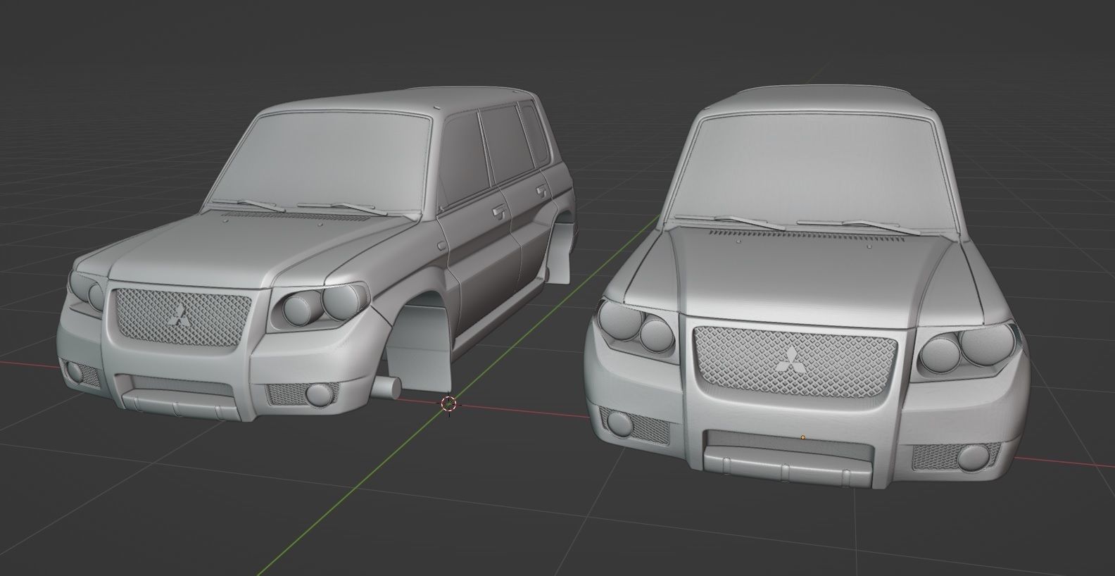 2007 Mitsubishi Pajero TR4 3 versions stl 3D printing 3D print model_14