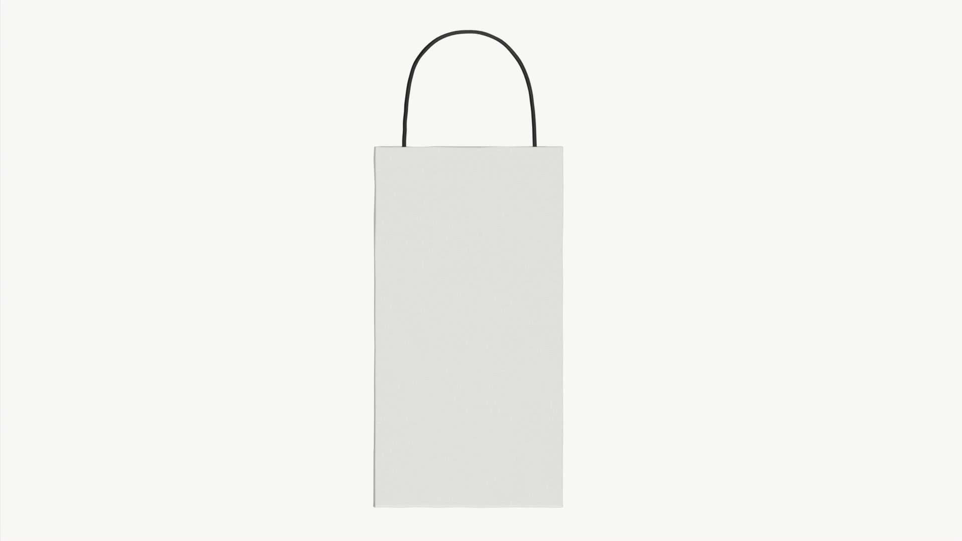 White paper bag with handles 02 3D model_4