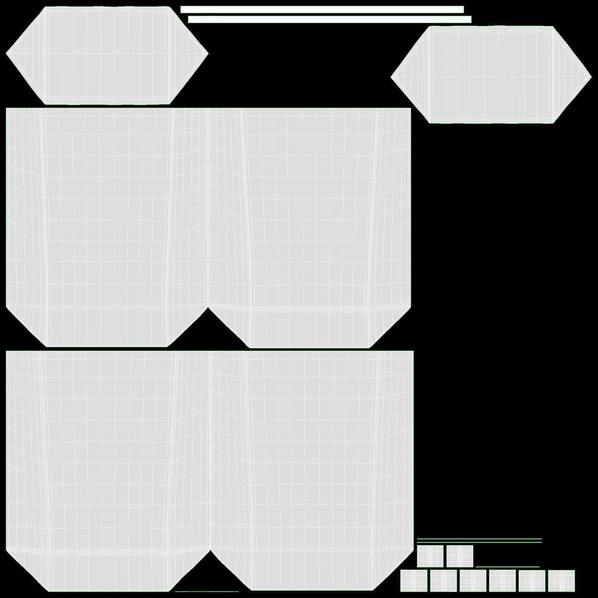 White paper bag with handles 02 3D model_8