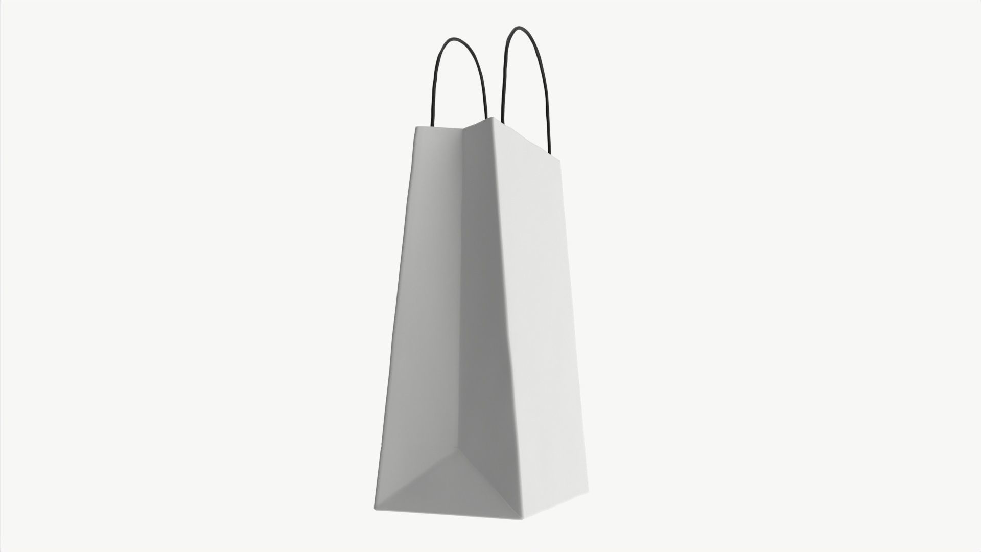White paper bag with handles 02 3D model_1