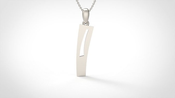 Model 881 Initial I Letter Pendant 3D print model