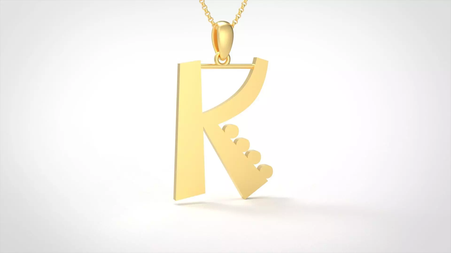Model 883 Initial K Letter Pendant 3D print model_0