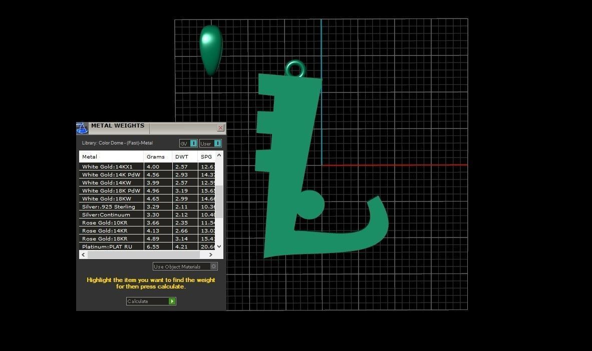 Model 884 Initial L Letter Pendant 3D print model_11