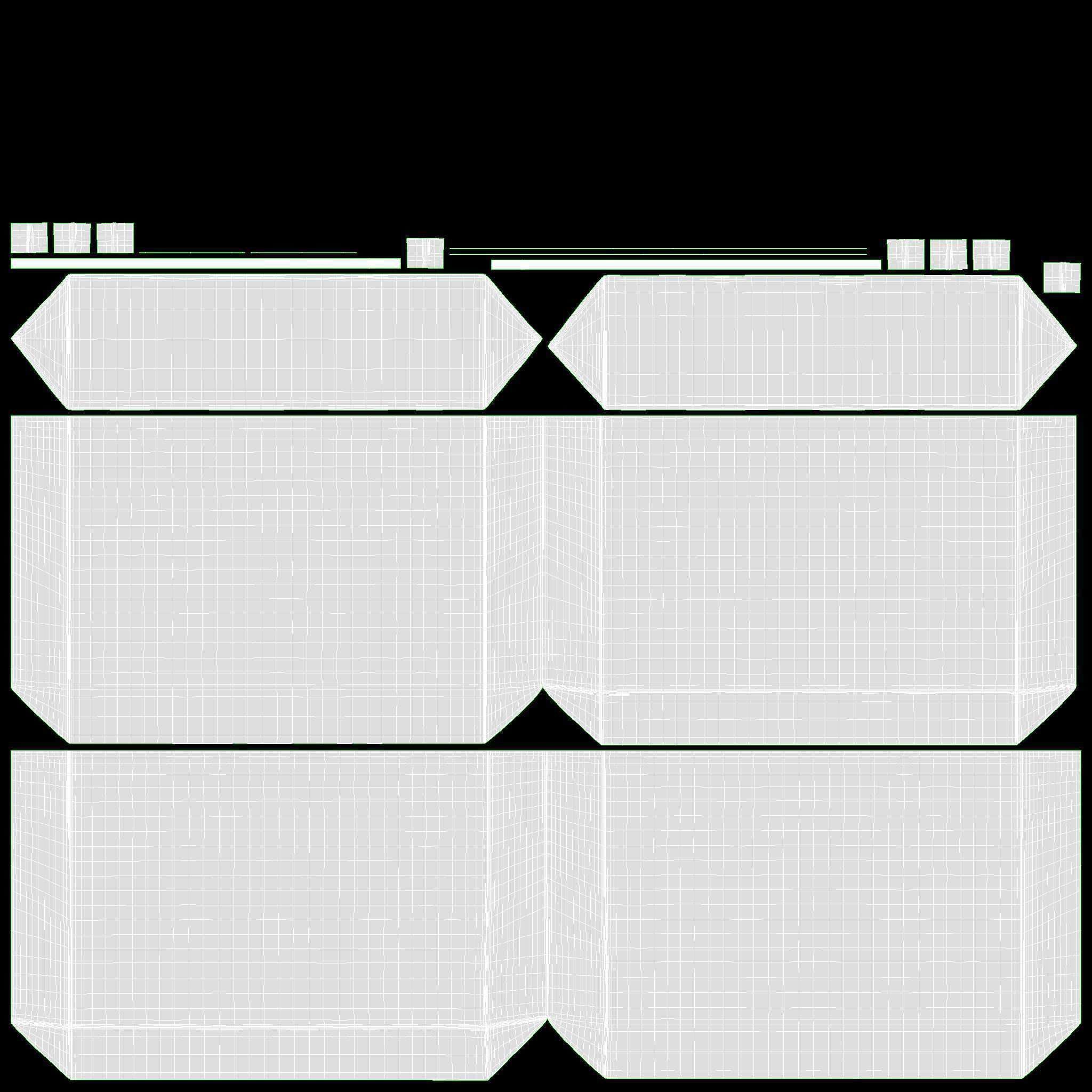 White paper bag with handles 04 3D model_8