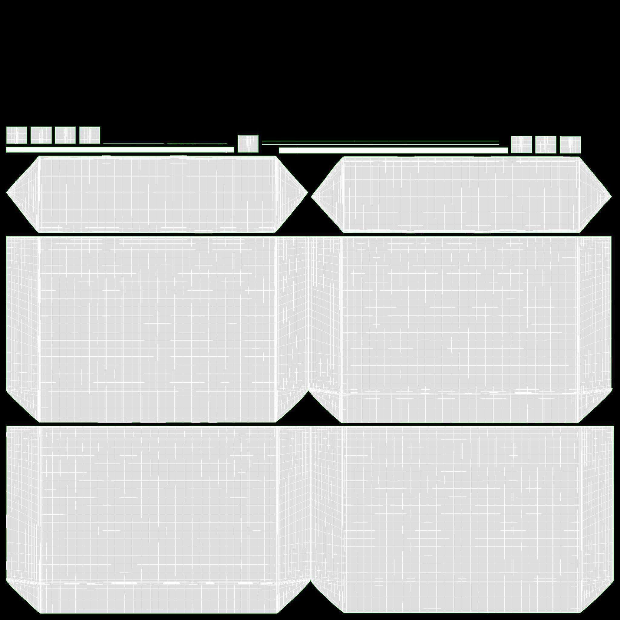 White paper bag with handles 05 3D model_8