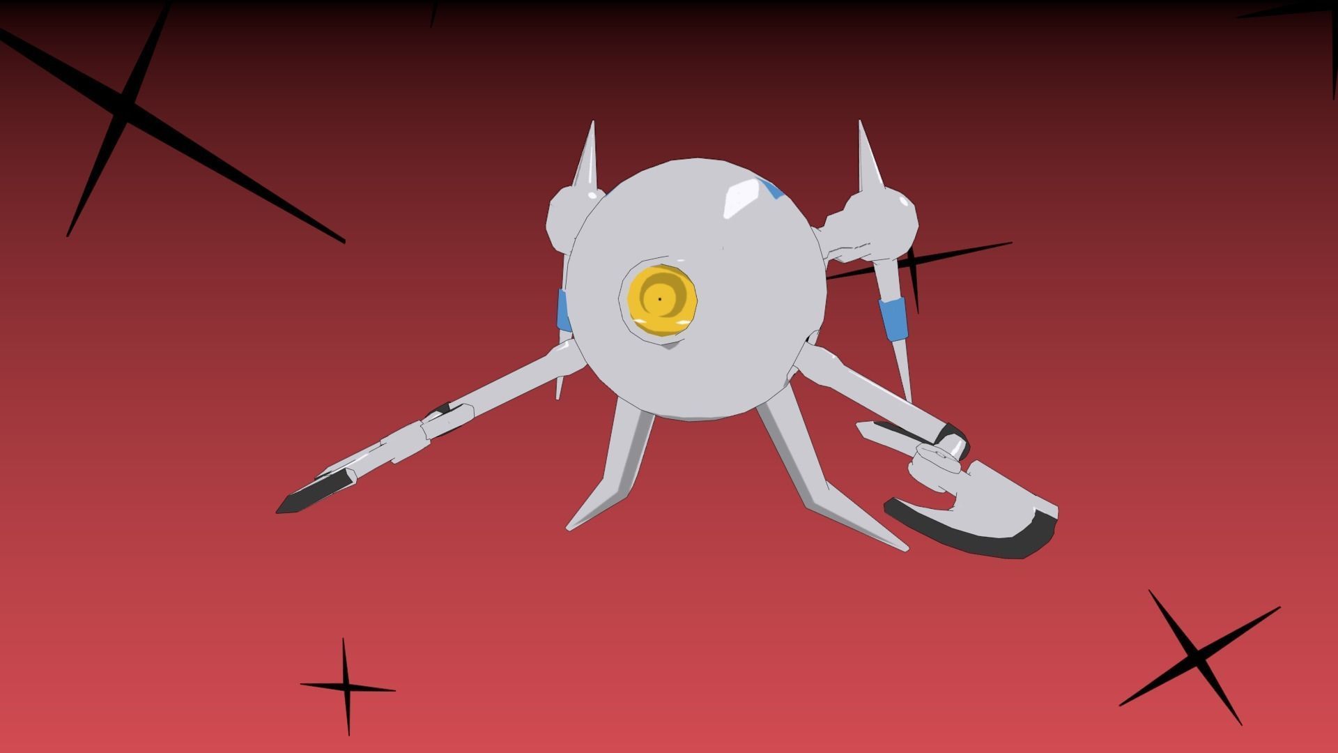 Slicer Drone Robot  Low-poly 3D model_3