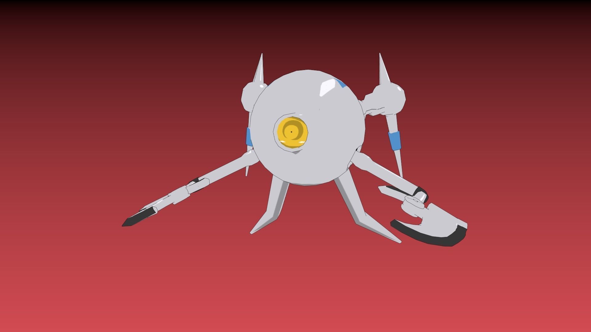 Slicer Drone Robot  Low-poly 3D model_5